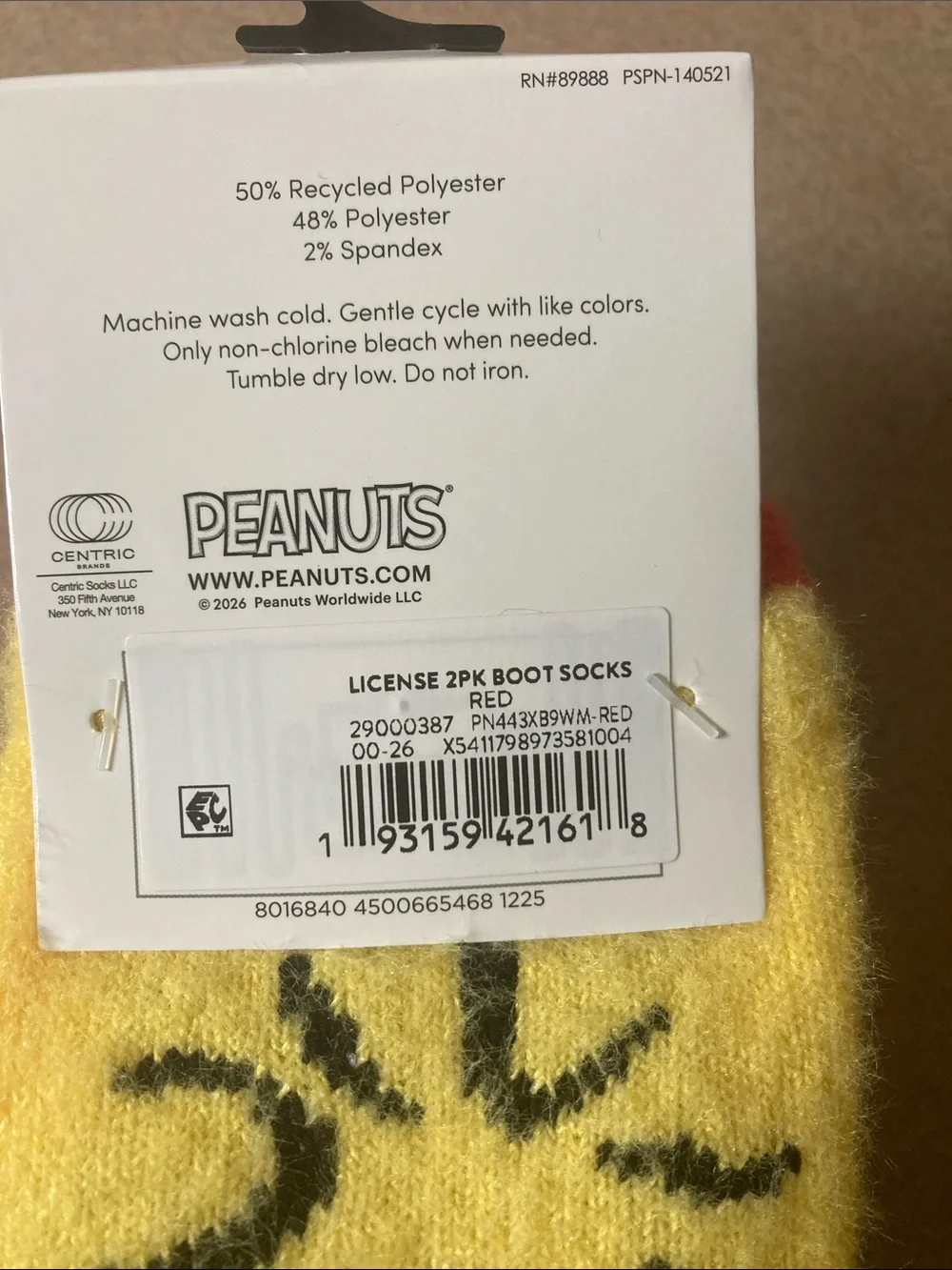Peanuts woodstock and Snoopy Boot Socks